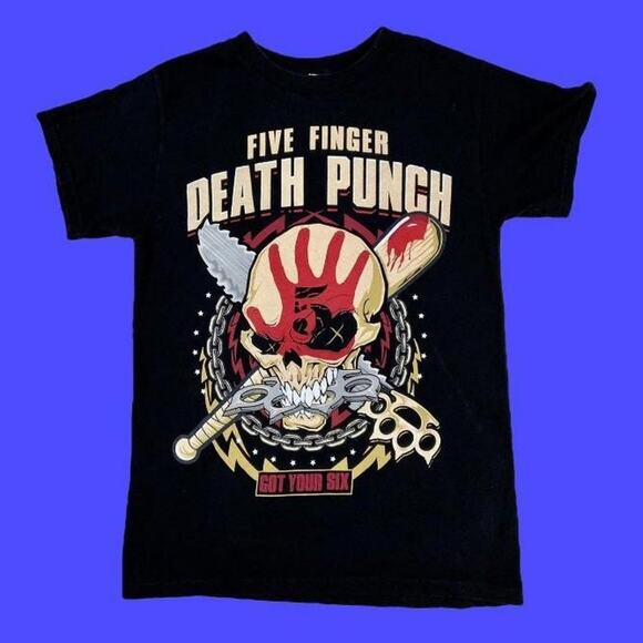 2016 FIVE FINGER DEATH PUNCH TOUR BAND TSHIRT METAL ROCK - Picture 1 of 4